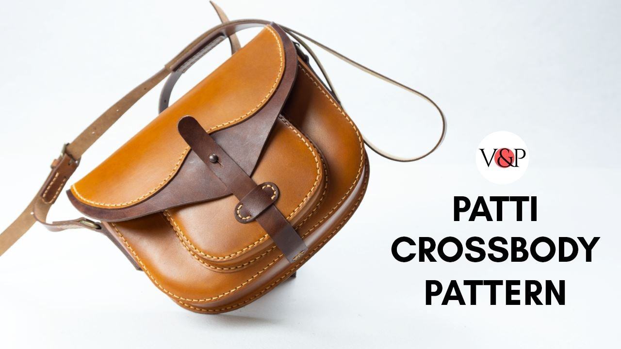Patti Crossbody Leather Bag, PDF Pattern & Tutorial PDF pattern VasileandPavel.com 