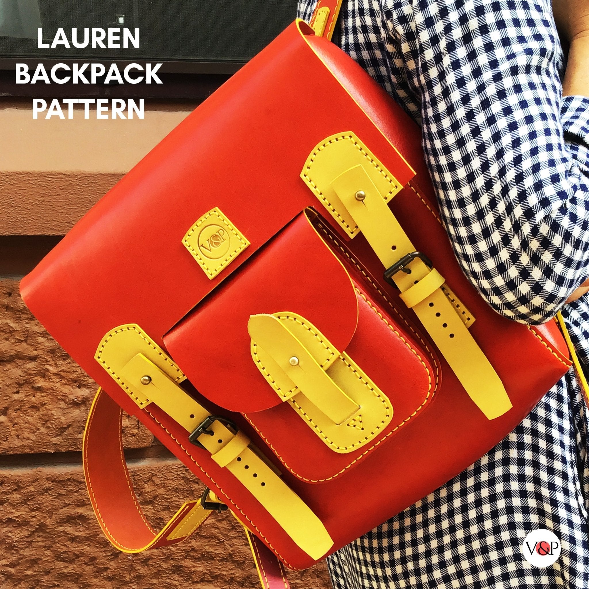 PDF Pattern and Instructional Video for Making the for Lauren Leather Backpack - Vasile and Pavel Leather Patterns