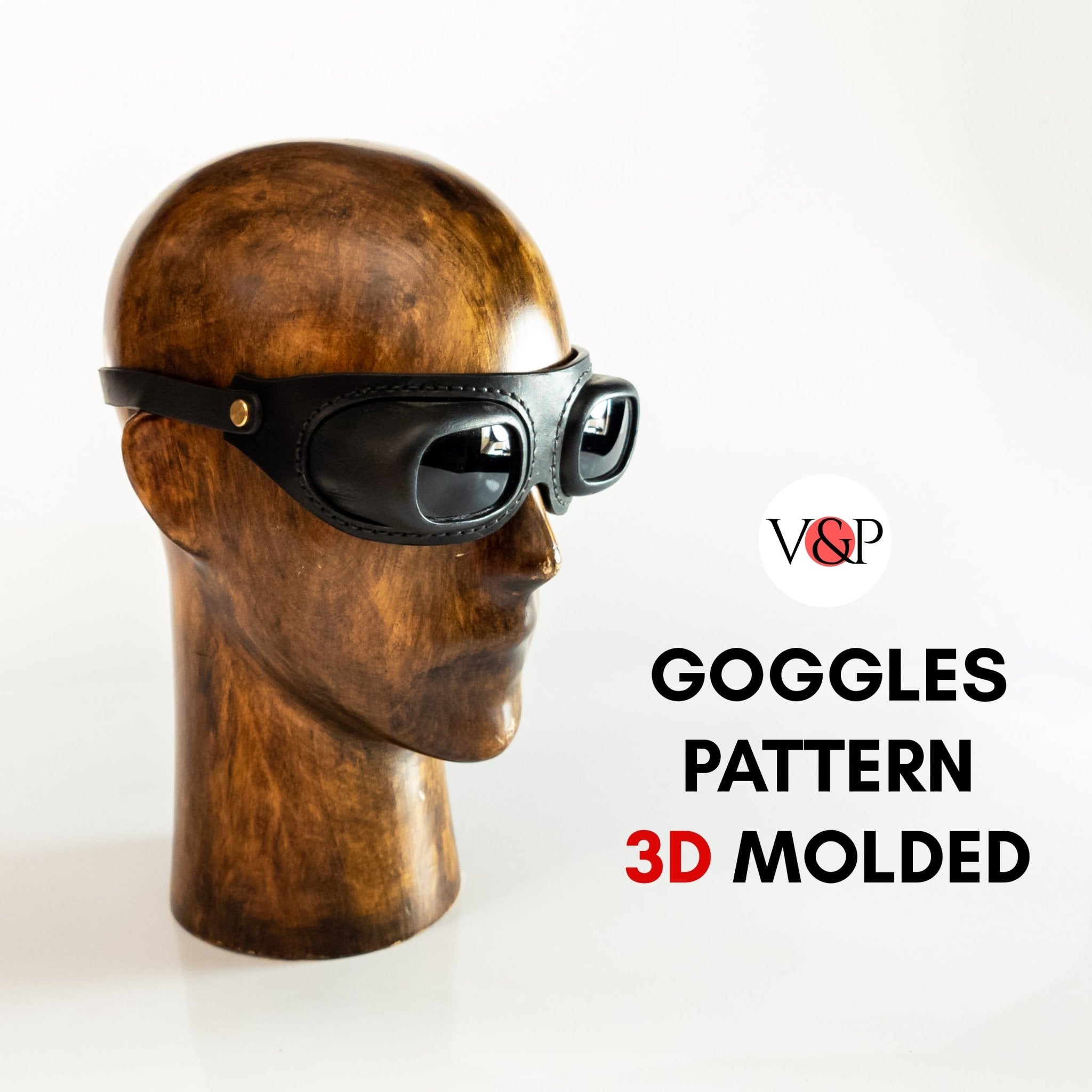 PDF Pattern and Instructional Video for Steampunk Leather Googles - Vasile and Pavel Leather Patterns