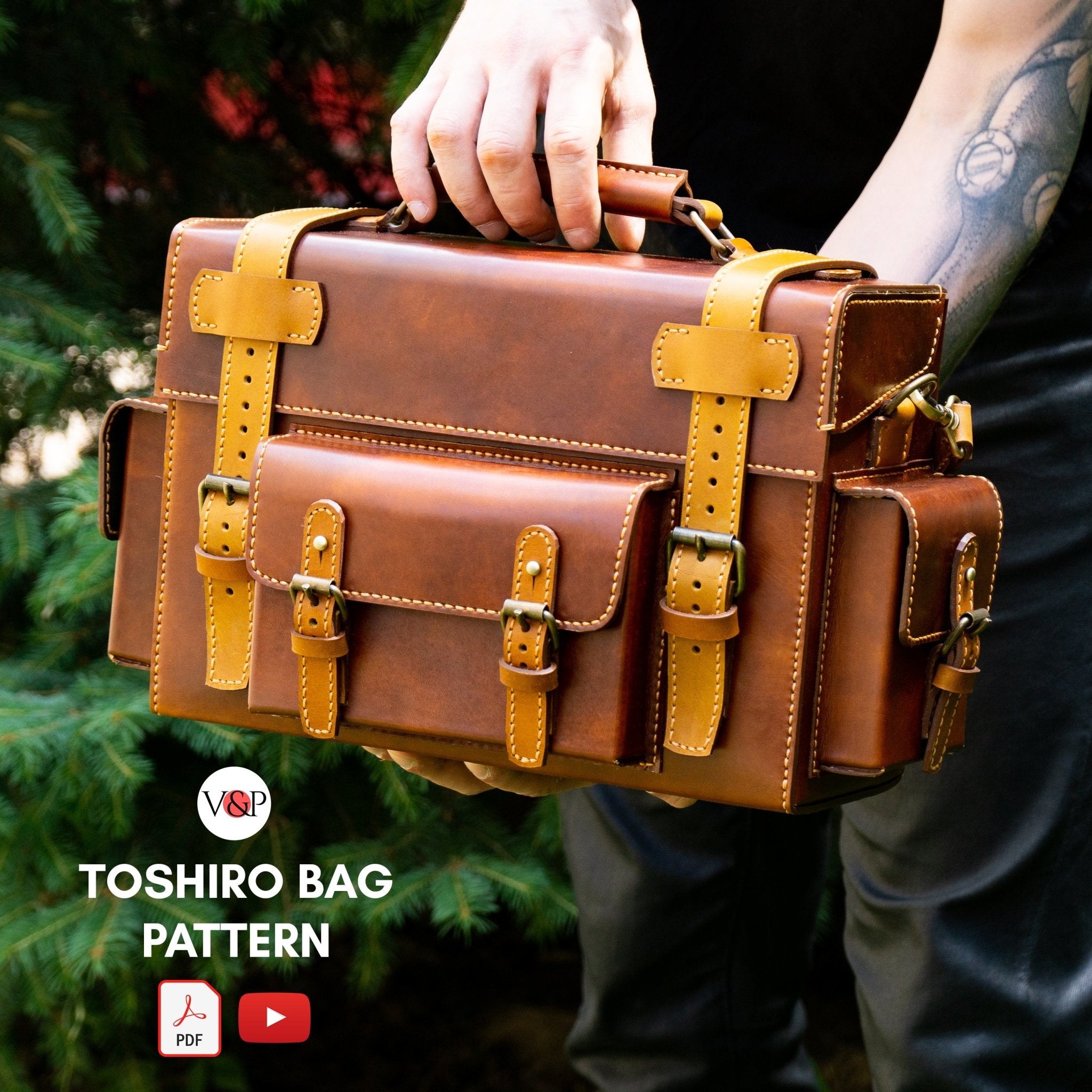 PDF Pattern and Instructional Video for TOSHIRO Bag - Vasile and Pavel Leather Patterns