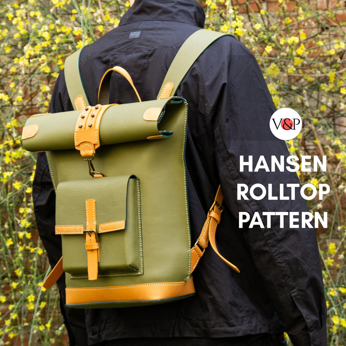 Leathe Backpack Pattern PDF Pattern and Instructional Video, Hansen Leather Roll Top Backpack ...