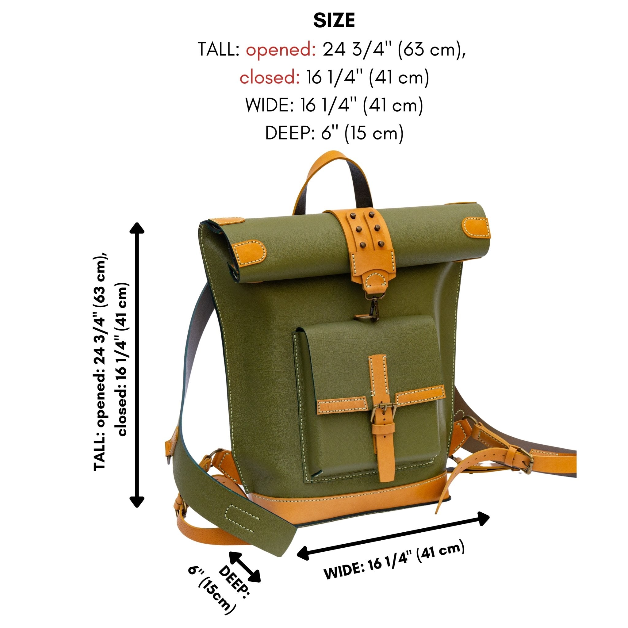 canvas leather roll top backpack PDF Pattern and Instructional Video, Hansen Leather Roll Top Backpack – Vasile and Pavel Leather Patterns
