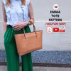 PDF Pattern, DXF File, and Instructional Video for Emma Tote Bag - Vasile and Pavel Leather Patterns