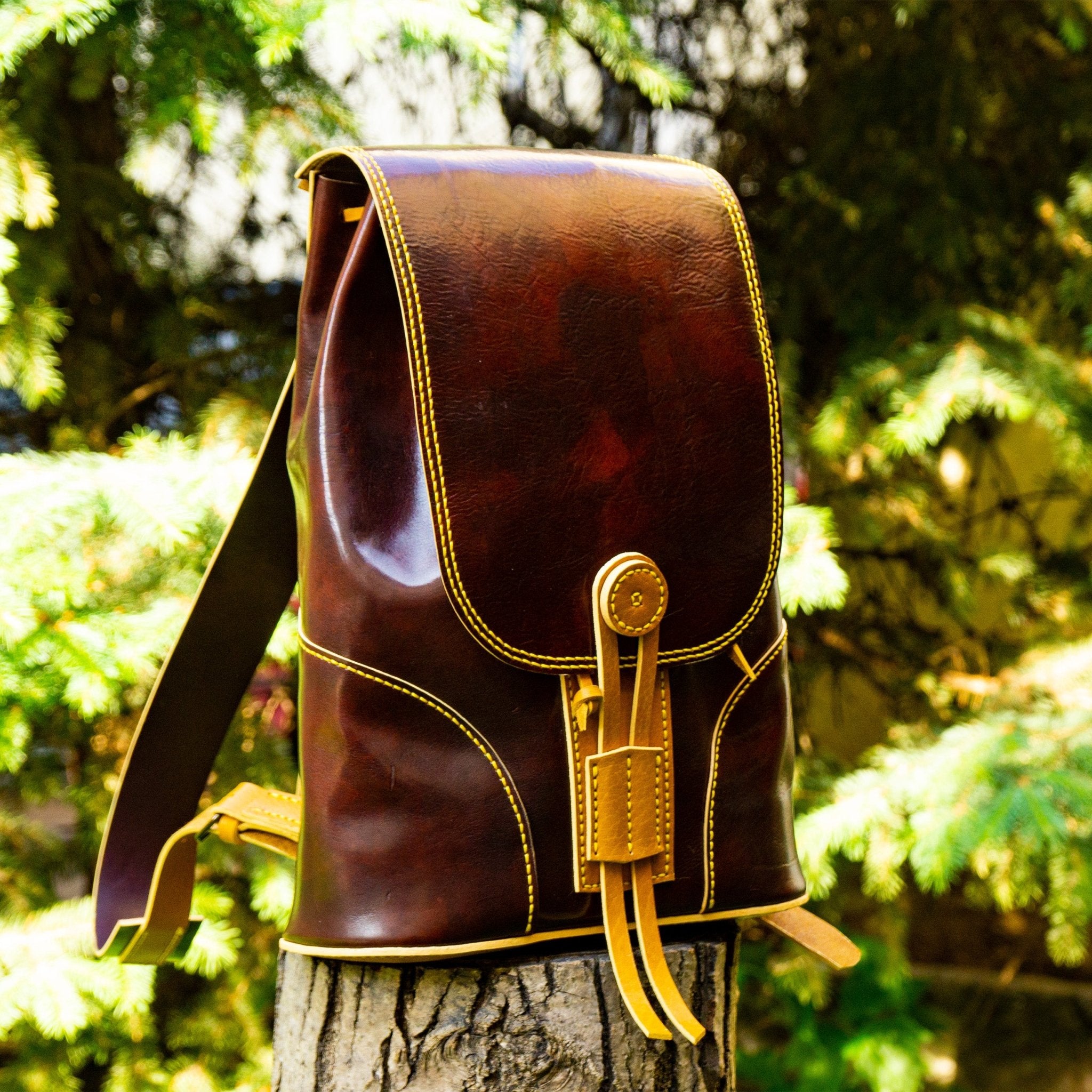 PDF Pattern for Button Backpack and Instructional Video - Vasile and Pavel Leather Patterns