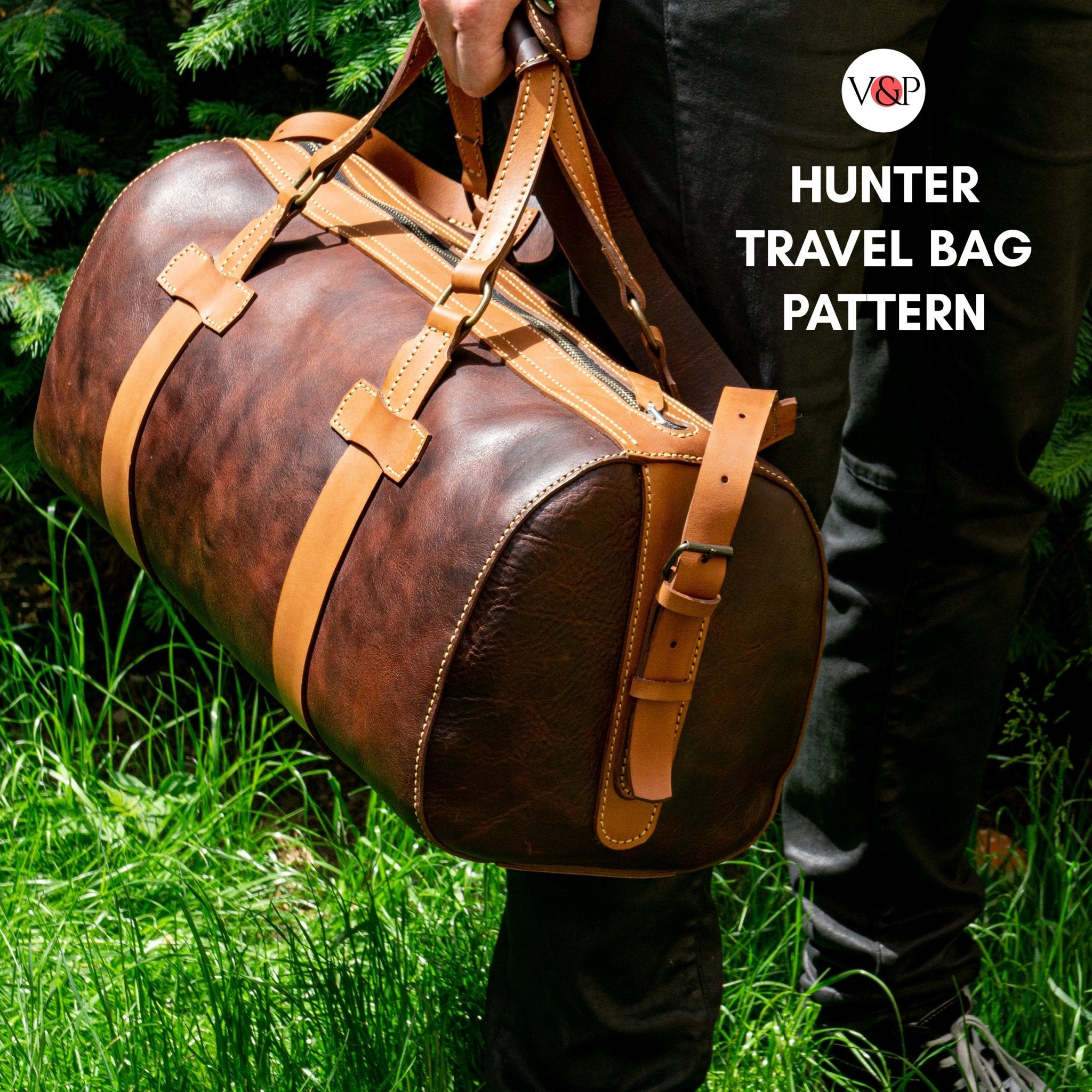 PDF Pattern for Hunter Travel Bag and Instructional Video - Vasile and Pavel Leather Patterns