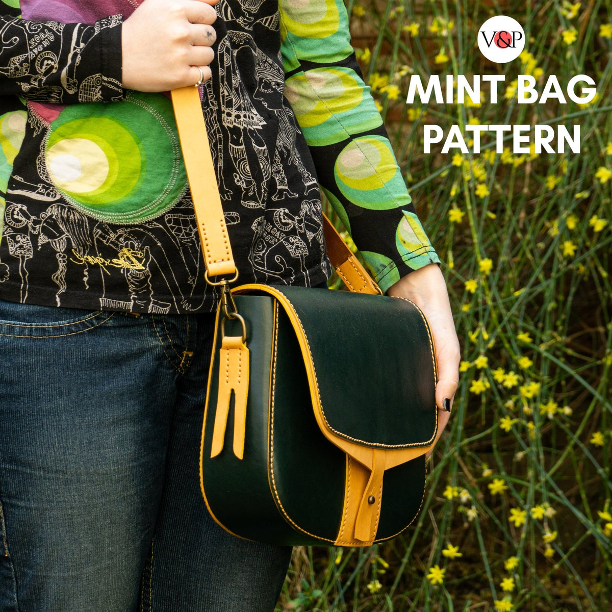 PDF Pattern for Mint Saddle Bag, Instructional Video by Vasile and Pav
