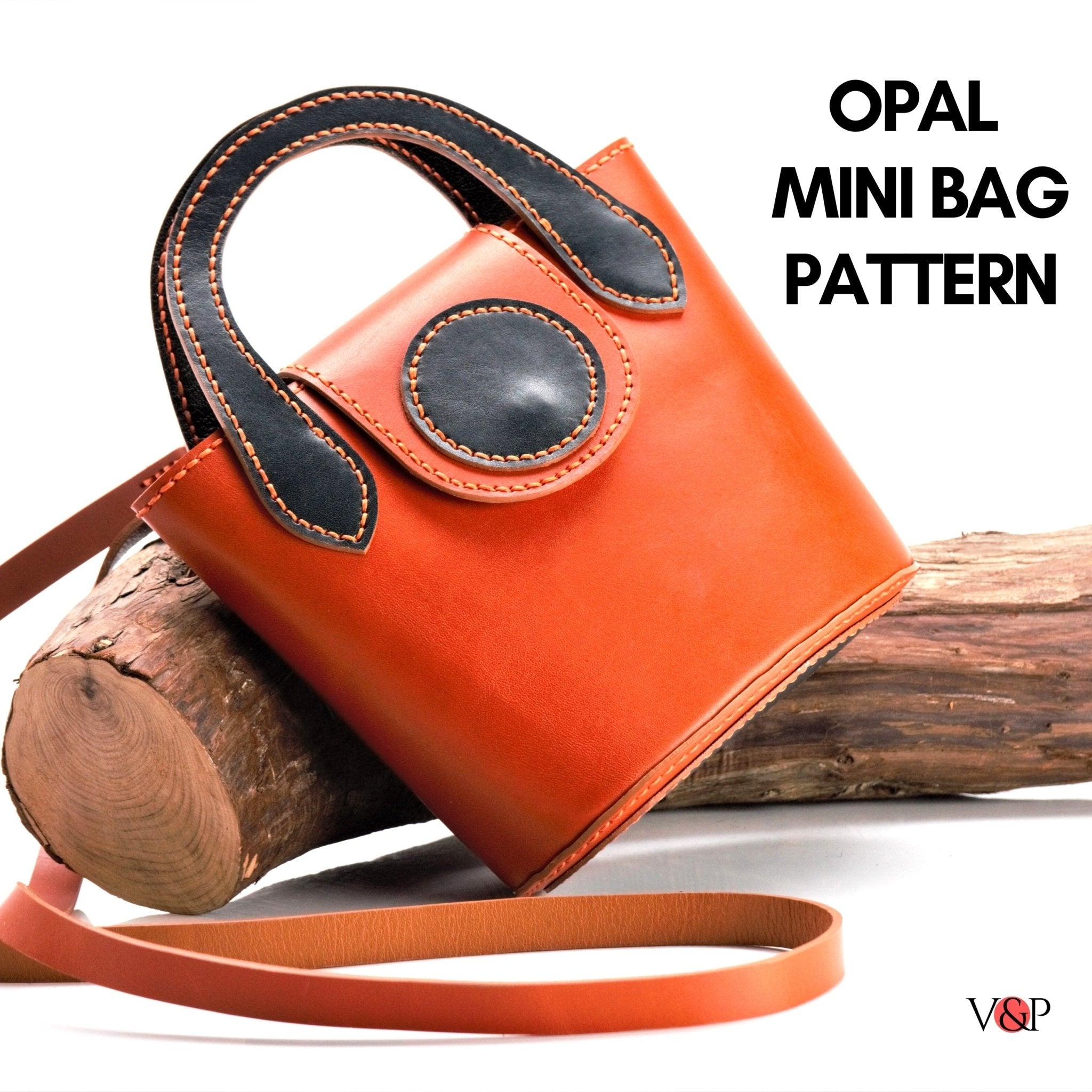 PDF Pattern for Opal Mini Bag, Instructional Video by Vasile and Pavel - Vasile and Pavel Leather Patterns