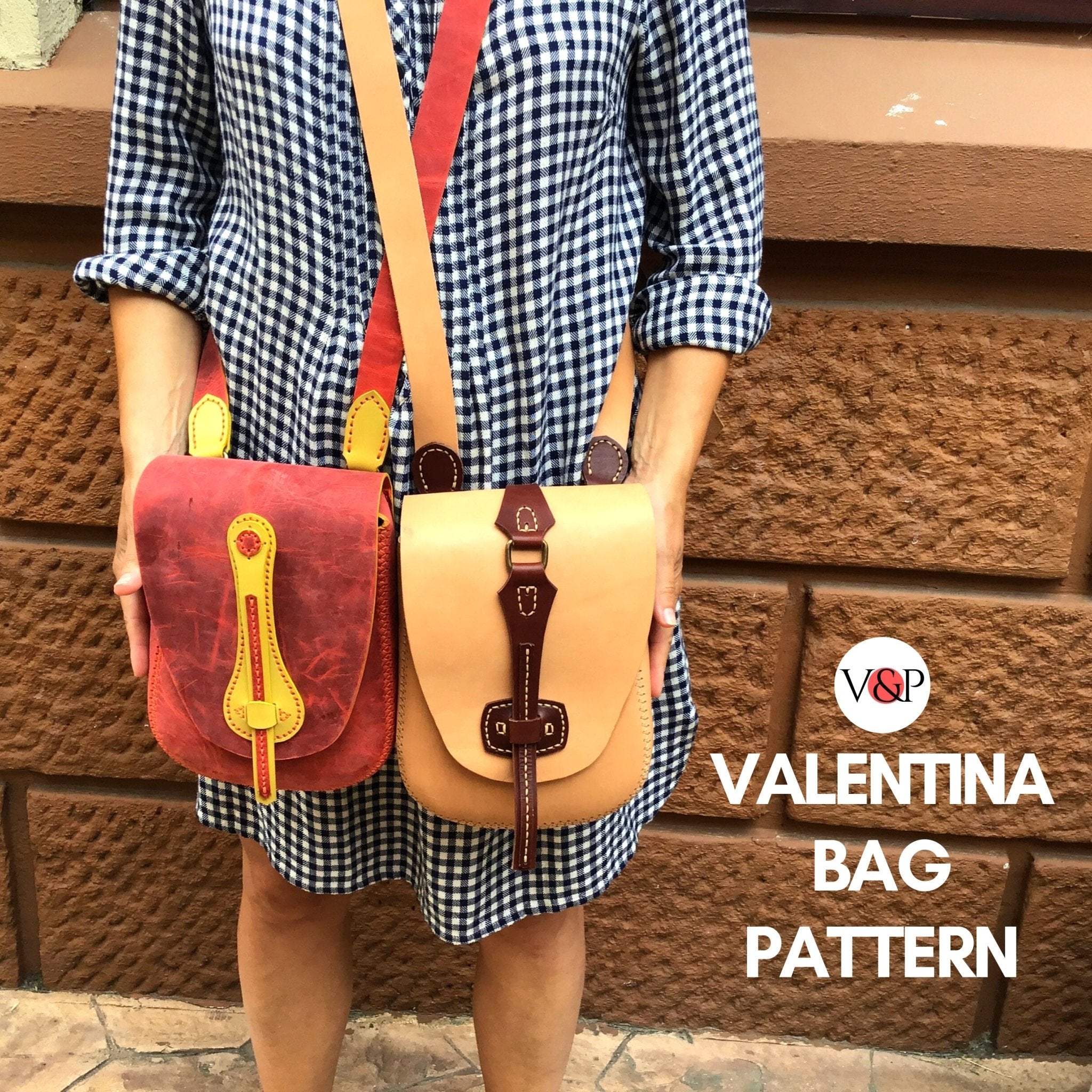 PDF Pattern for Valentina Bag, Instructional Video by Vasile and Pavel - Vasile and Pavel Leather Patterns