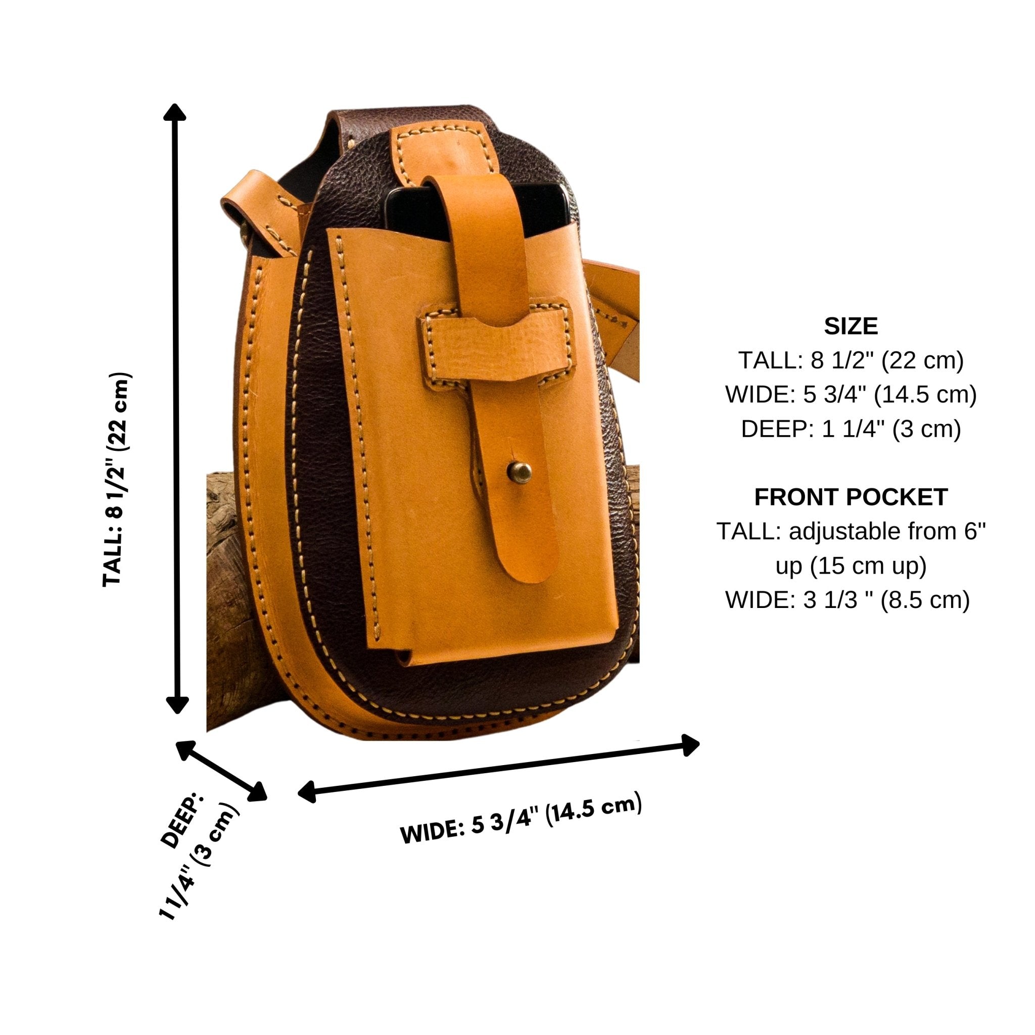 PDF Pattern Madison Phone Crossbody Bag, Instructional Video by Vasile and Pavel - Vasile and Pavel Leather Patterns
