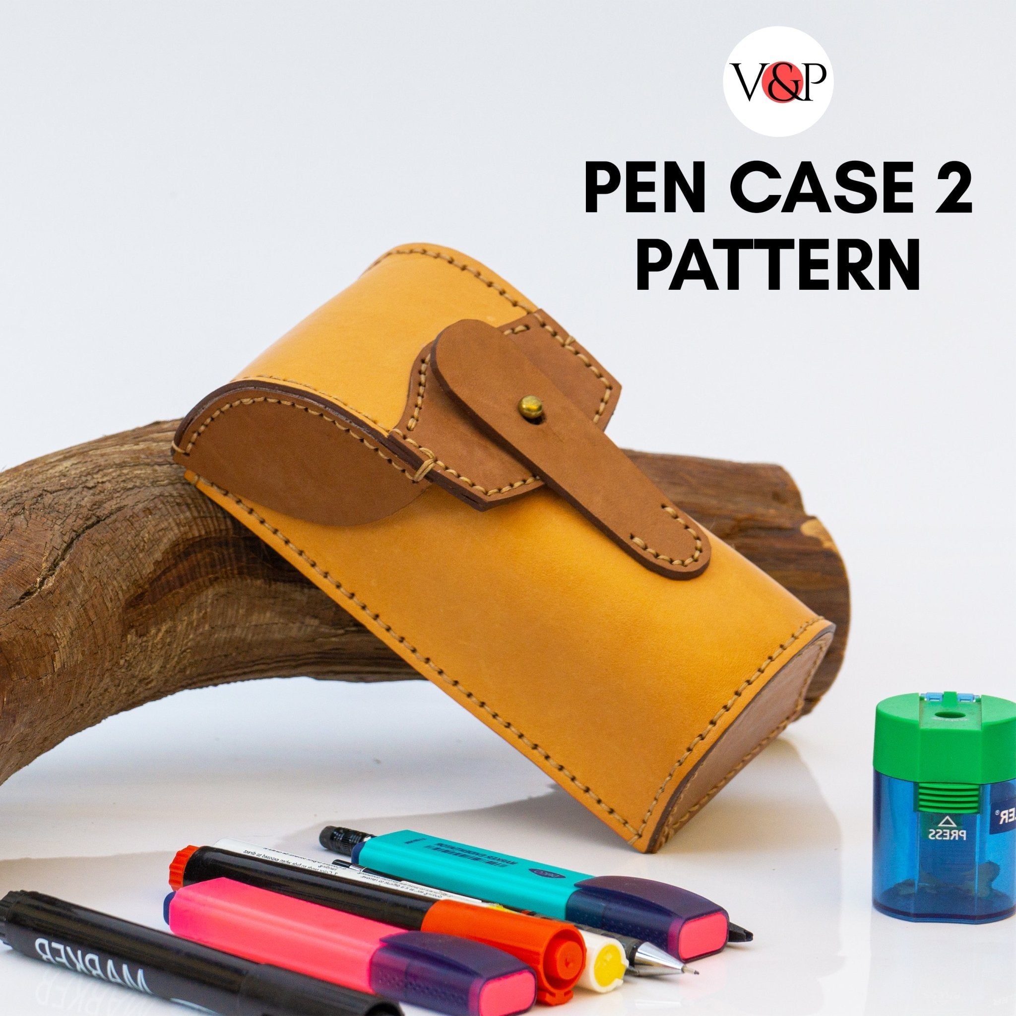 Pen Case No 2, PDF Pattern and Instructional Video by Vasile and Pavel - Vasile and Pavel Leather Patterns