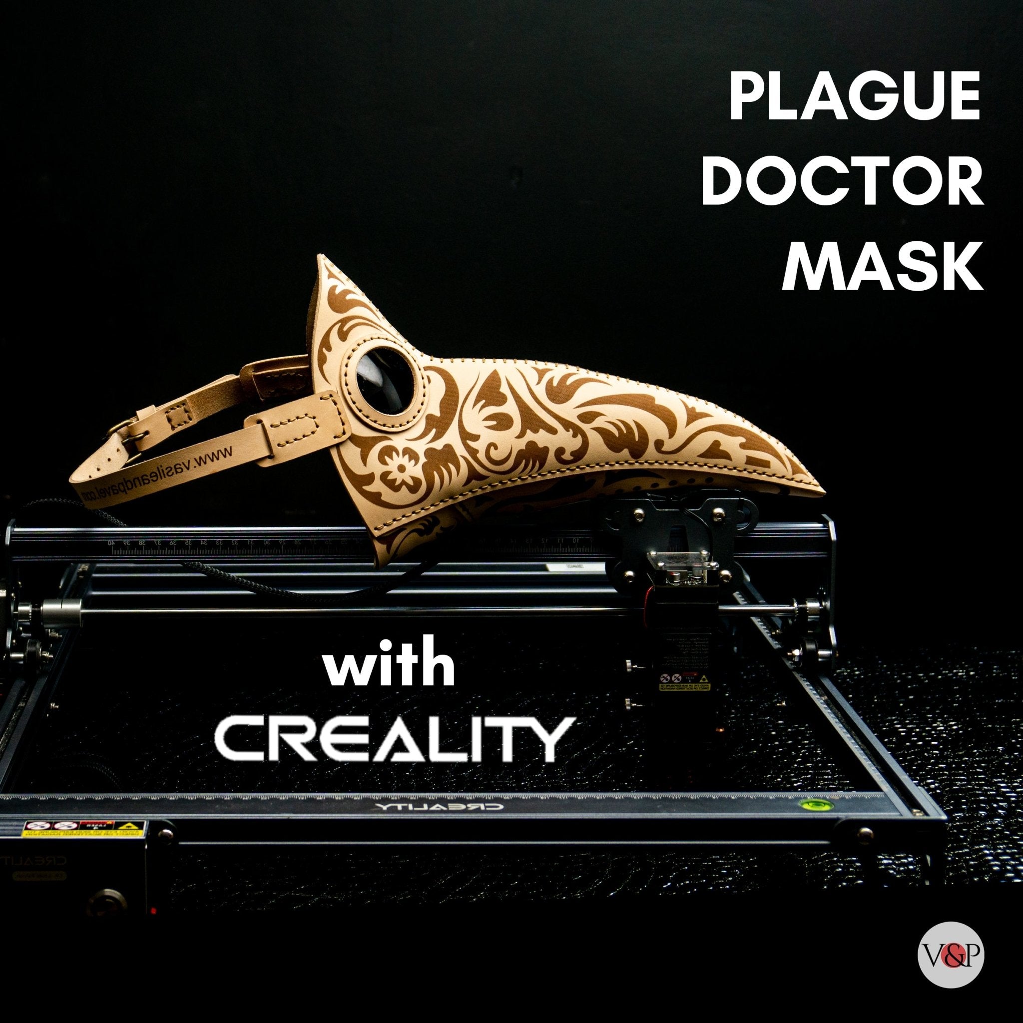 Plague Doctor Mask Engraving DXF File by Vasile and Pavel - Vasile and Pavel Leather Patterns
