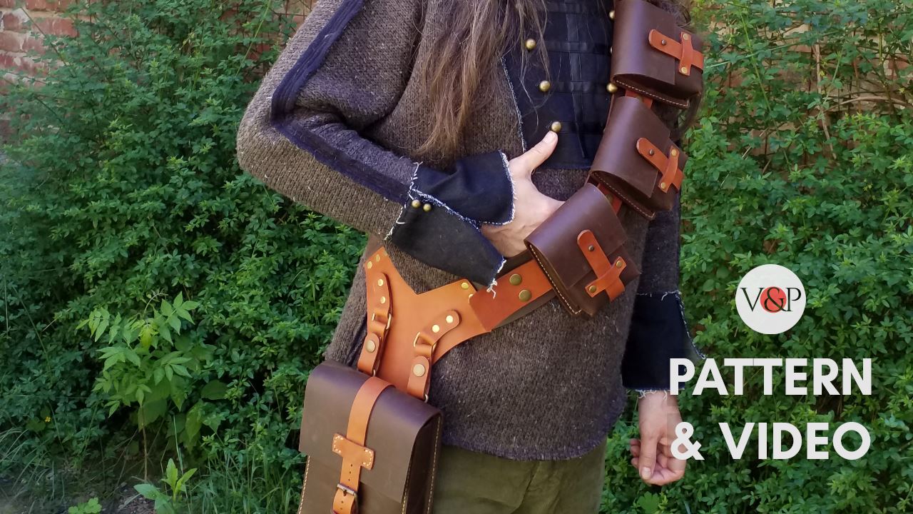Steampunk Leather Bandolier Chest Belt PDF Pattern and Video Tutorial –  Vasile and Pavel Leather Patterns