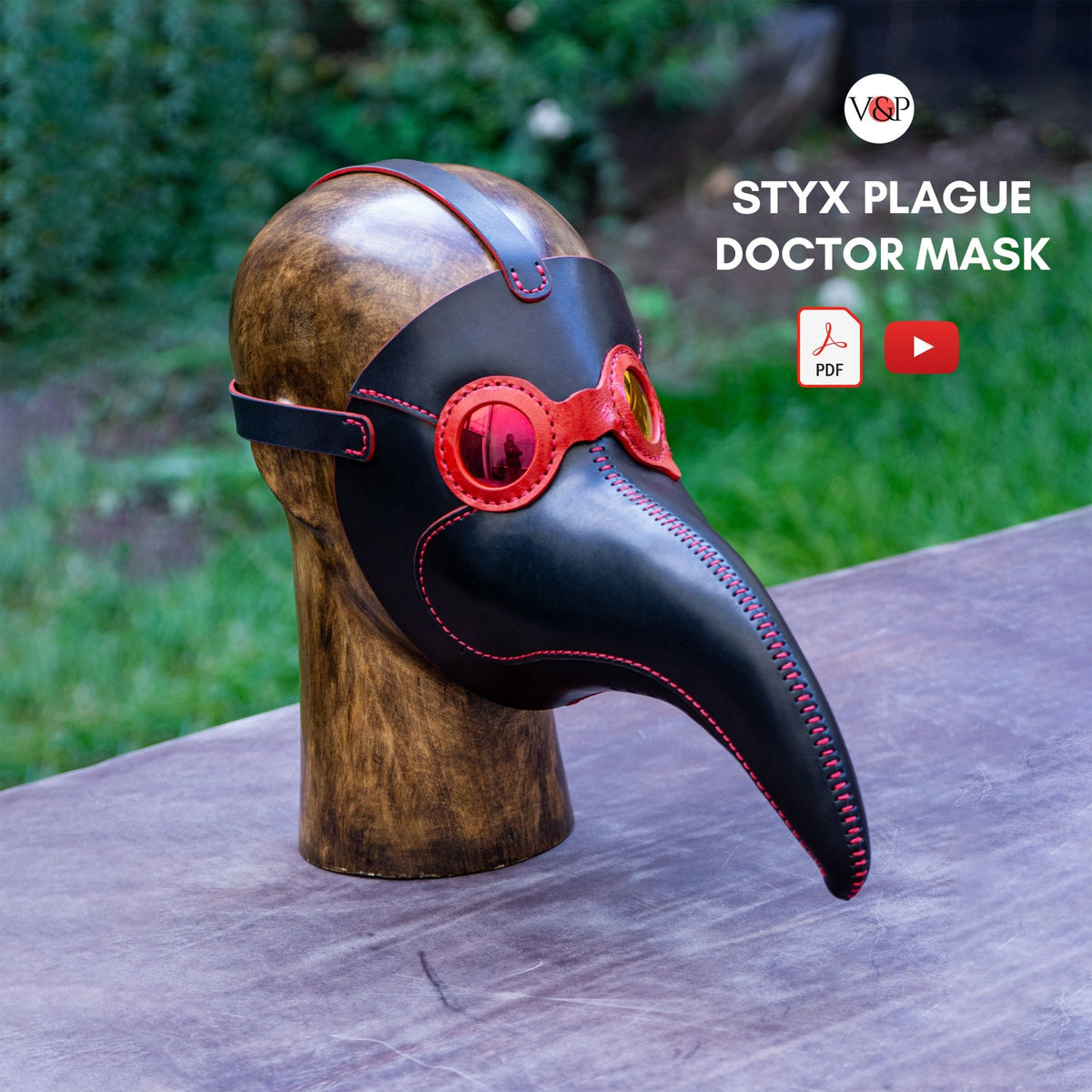 STYX Plague Doctor Mask Template, PDF Pattern & Tutorial – Vasile and ...
