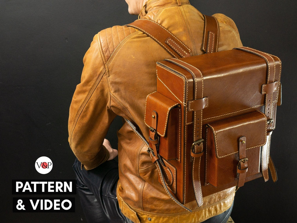 Toshiro Leather Backpack PDF Pattern, DXF and Video Instructions