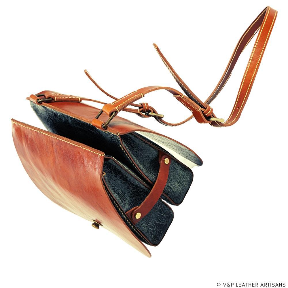 Women Double-Sided Leather Saddle Bag PDF Pattern Tutorial